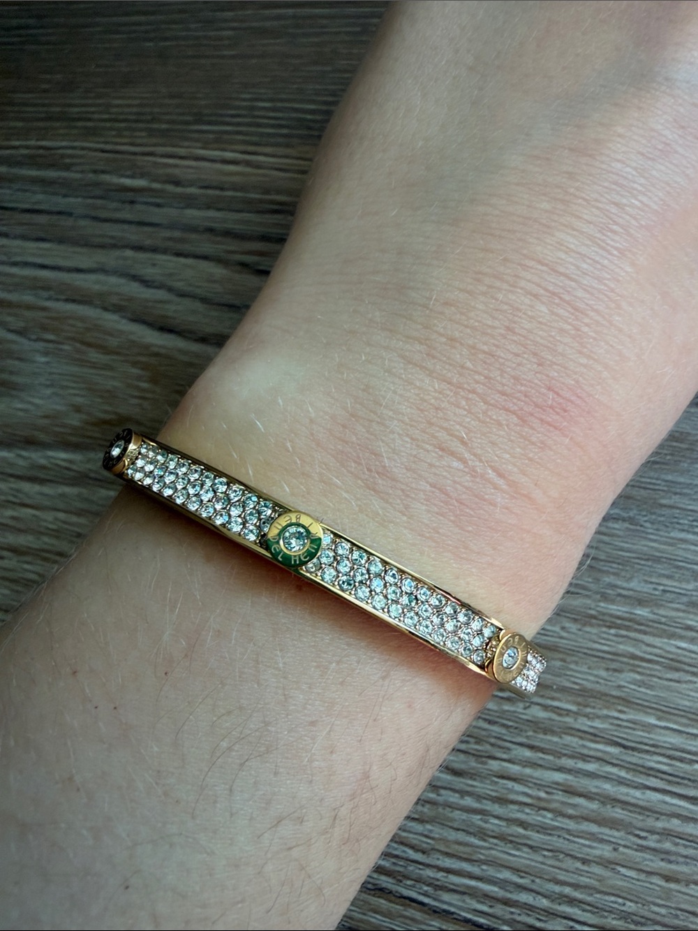 Henri Bendel | Gold Crystal Pave Bar Bracelet - Gold